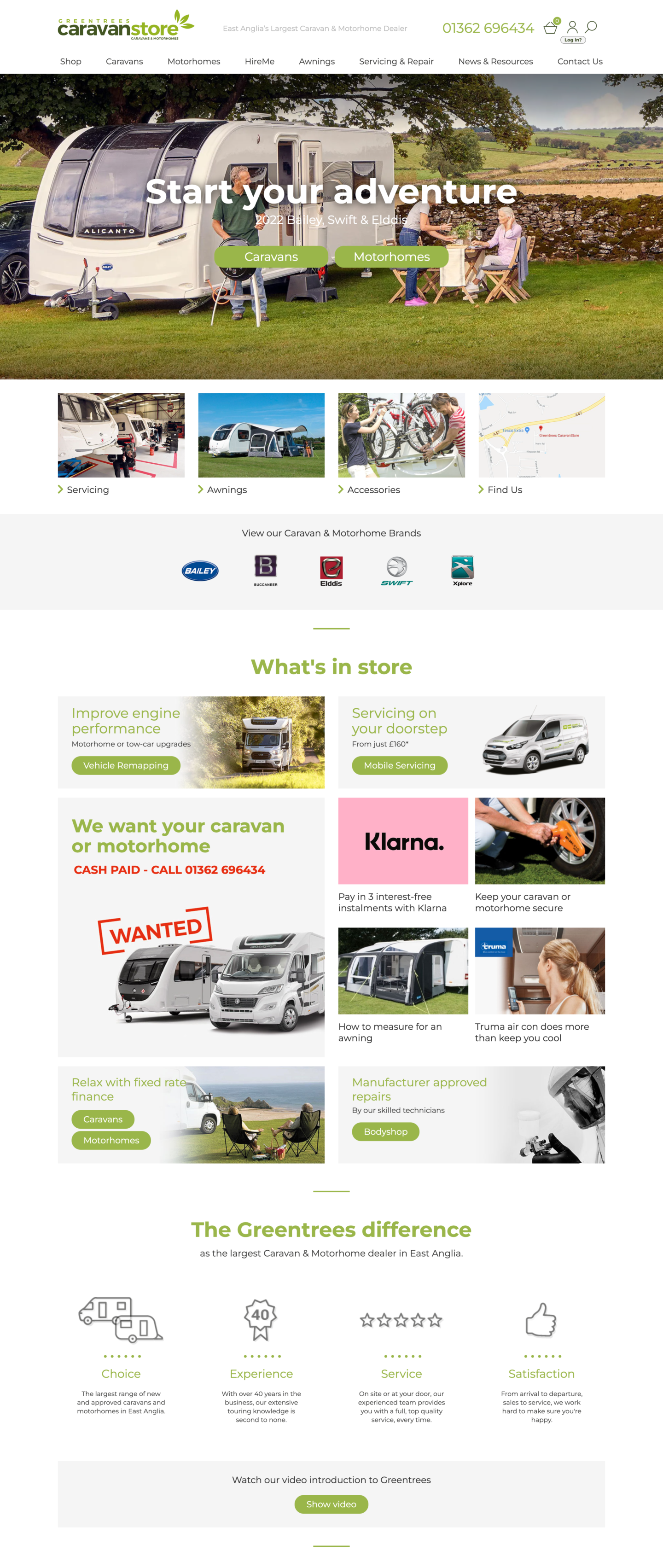 Website design for caravan and motorhome dealers